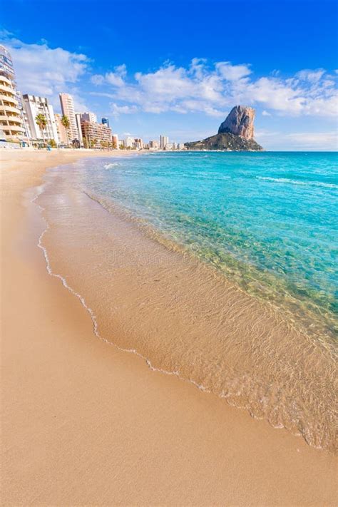 Calpe Playa Arenal Bol Beach Alicante Stock Photo Image Of Touristic