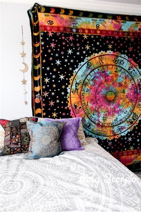 Zodiac Sign Tapestry Horoscope Tapestry Indian Astrology Etsy Uk