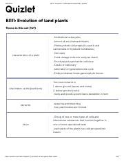 Bi Evolution Of Land Plants Flashcards Quizlet Pdf Bi