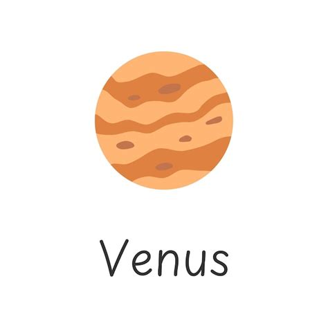 El icono del planeta venus ilustración vectorial Vector Premium