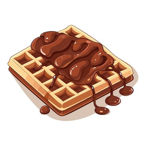 Delicious Waffle Illustration Premium AI Generated Vector