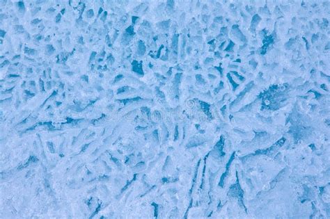 Textura De La Superficie De Hielo De Invierno Fondo Azul De Hielo