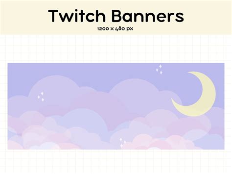 Twitch Banner Clouds Twitch Banner Kawaii Twitch Banner - Etsy