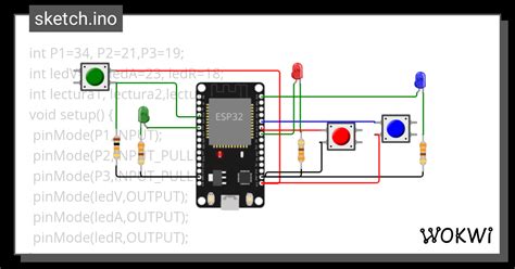 C2 E8 3led Con 3 Pulsadores Copy Wokwi Esp32 Stm32 Arduino Simulator