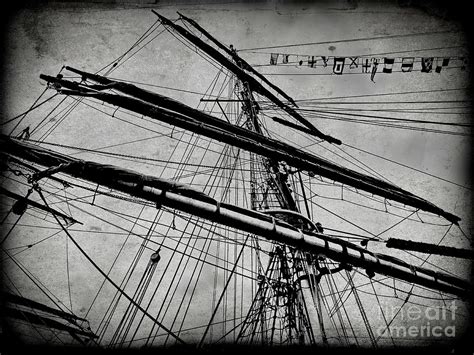 Tall Ship Mast V3 Digital Art By Tim Richards Pixels