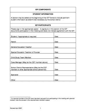 State Model Iep Form State Of New Jersey State Nj Fill And Sign