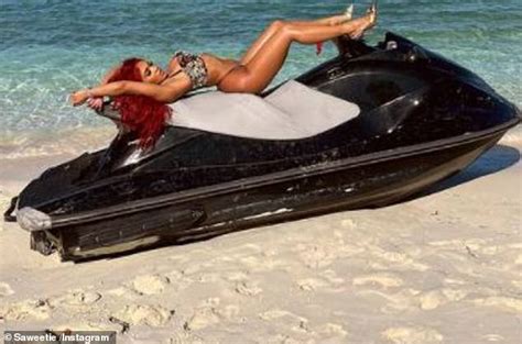Saweetie Puts Sizzling Curves In Display In Glitzy Bikini On Pretty B