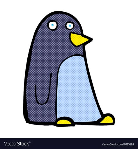 Comic cartoon penguin Royalty Free Vector Image