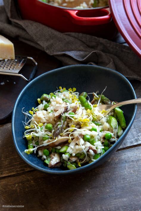 Risotto Mit Miso Erbsen Und Gr Nem Spargel Madame Cuisine