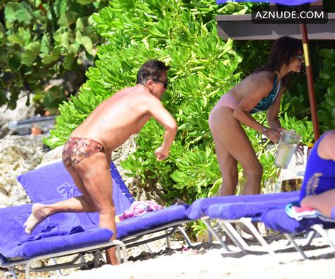 Lizzie Cundy With Bruno Tonioli Spotted On The Beach In Barbados Aznude