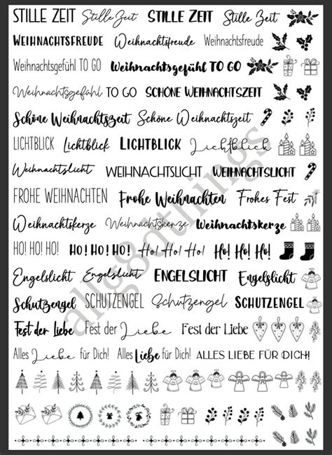 Weihnachten Kerzentattoo PDF Vorlage A4 Kerzensticker Stabkerzen