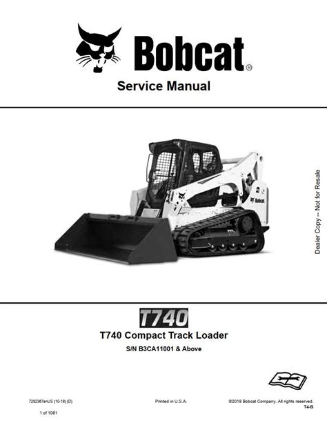 Bobcat Compact Track Loader T740 Service Manual Auto Repair Manual Forum Heavy Equipment