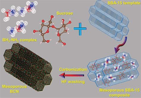 Schematic Representation Of The Synthetic Procedure For Mesoporous Bcn Download Scientific