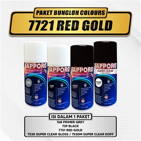 Jual Paket Cat Bunglon 7721 Red Gold Sapporo Cat Spray Semprot