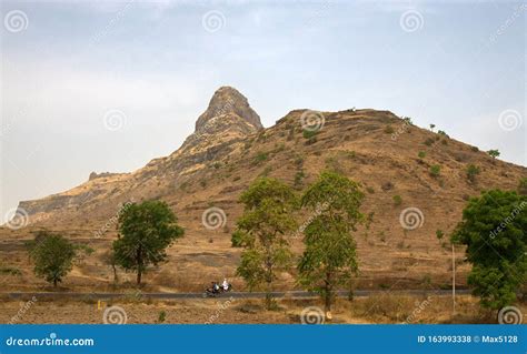 Dry Hills And Fields In The Area Of The Deccan Plateau Editorial Stock