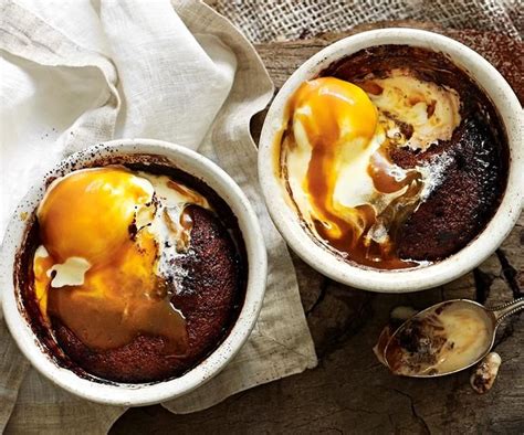 Chocolate And Caramel Self Saucing Puddings Women S Weekly Food Recipe Self Saucing