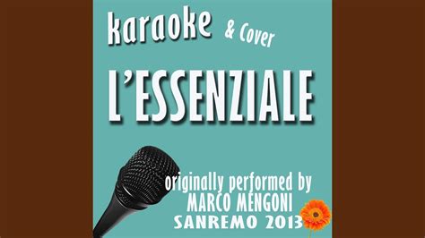 L Essenziale Karaoke Version Youtube Music