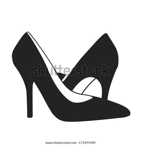 High Heel Shoes Silhouette Black White เวกเตอร์สต็อก ปลอดค่าลิขสิทธิ์ 171695969 Shutterstock