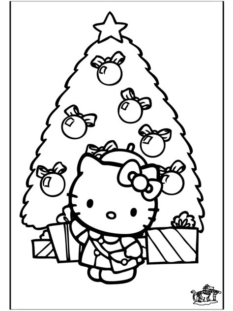 Natal Hello Kitty Pintando O Natal