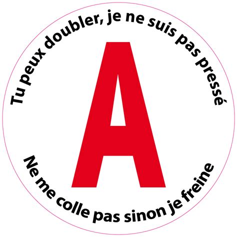 A Jeune Conducteur pas pressé 15 cm Sticker