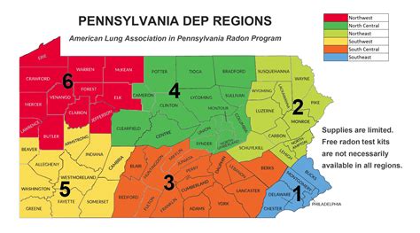 Pennsylvania Radon Target Counties – American Lung Radon Kit Request