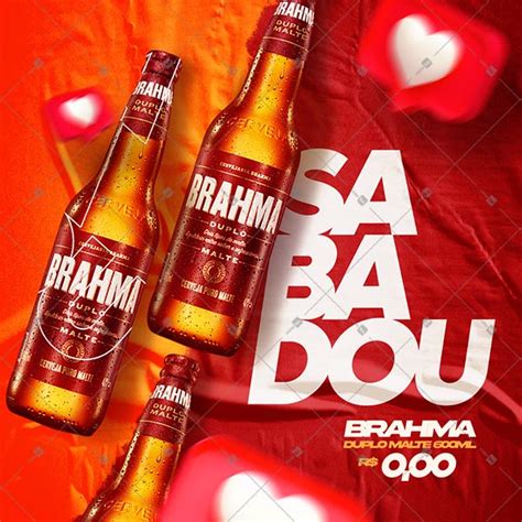 Social Media Sabadou Cerveja Brahma PSD Editável