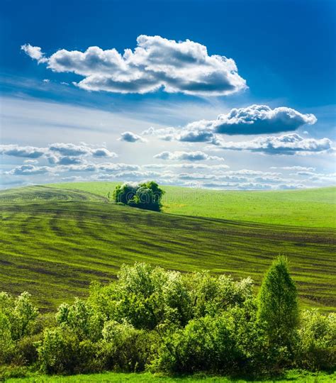 Paisaje Del Resorte Imagen De Archivo Imagen De Nube