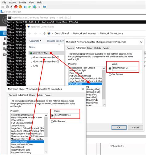 Setting A Static Mac Address On A Guest Nic Team In Hyper V Working