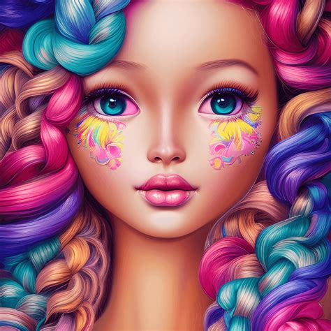 Barbie Style Brown Unicorn · Creative Fabrica