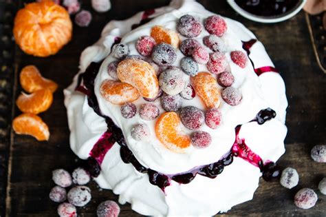 Pavlova With Sugared Cranberries The Fancy Pants Kitchen
