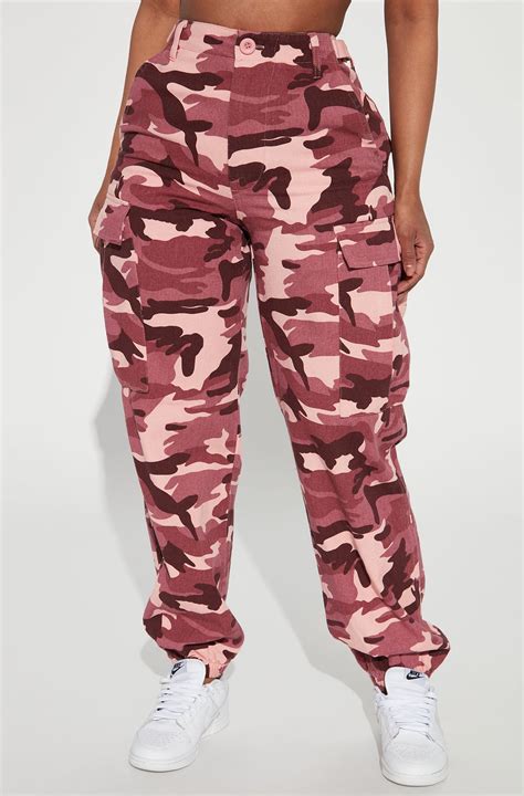 Cadet Kim Oversized Camo Pants Pink Combo Fashion Nova