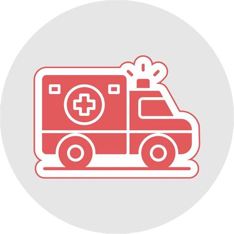 Ambulance Glyph Multicolor Sticker Icon 38135388 Vector Art At Vecteezy