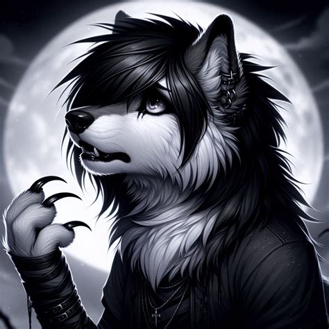 Emo furry wolf howling Blank Template - Imgflip