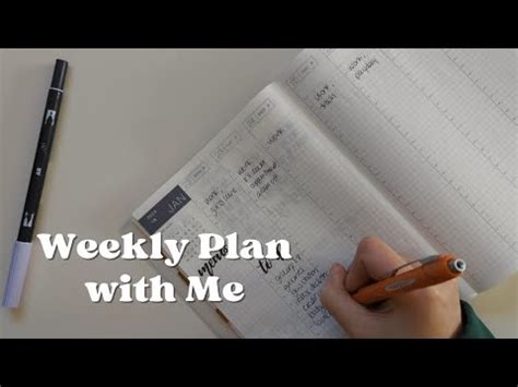 Weekly Plan With Me Hobonichi Cousin Minimal Planner Minimalist