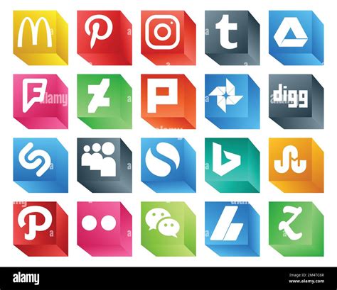 20 Social Media Icon Pack Including Wechat Path Photo Stumbleupon