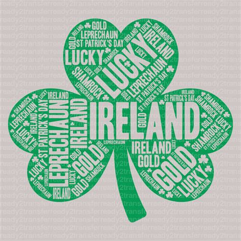 Clover St Patricks Day Dtf Heat Transfer Saint Patricks Day Design