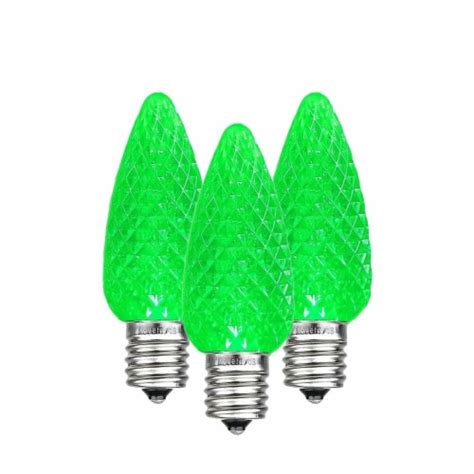 Pack C Led Outdoor Christmas Replacement Bulbs Green C E Base