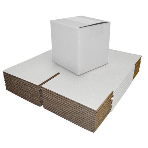 Single Wall White Postal Packing Cardboard Boxes Mailing Packaging