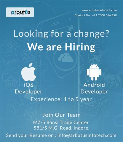 Ios Developer And Android Developer Hiring Poster Job Poster We Are