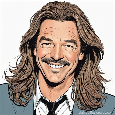 Ted Lasso With Long Hair Stable Diffusion Online