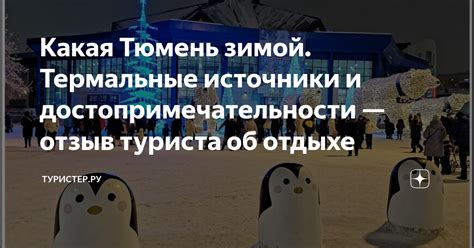 Какая Тюмень зимой. Термальные источники и достопримечательности ...