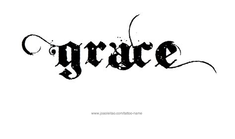 Grace Name Tattoo Designs