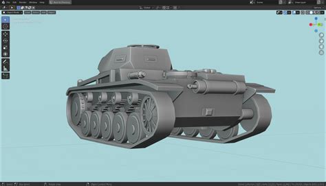 3D Model Pzkpfw II Tank Base Mesh VR AR Low Poly CGTrader