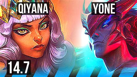 QIYANA Vs YONE MID 65 Winrate 7 1 2 Dominating EUW Master 14