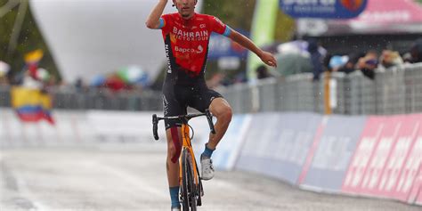 Gino Mäder Victorious on Stage 6 at Giro d'Italia - Team Bahrain