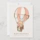 Teddy Bear Pink Hot Air Balloon Baby Shower Invitation Zazzle
