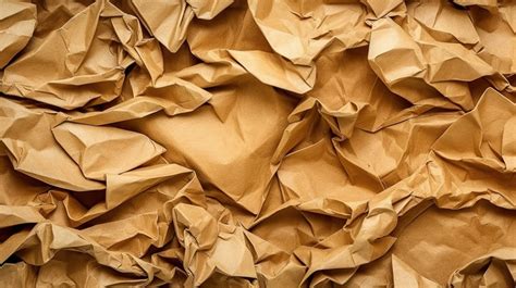 Crumpled Paper Textured Craft In Earthy Brown Shade Backgrounds