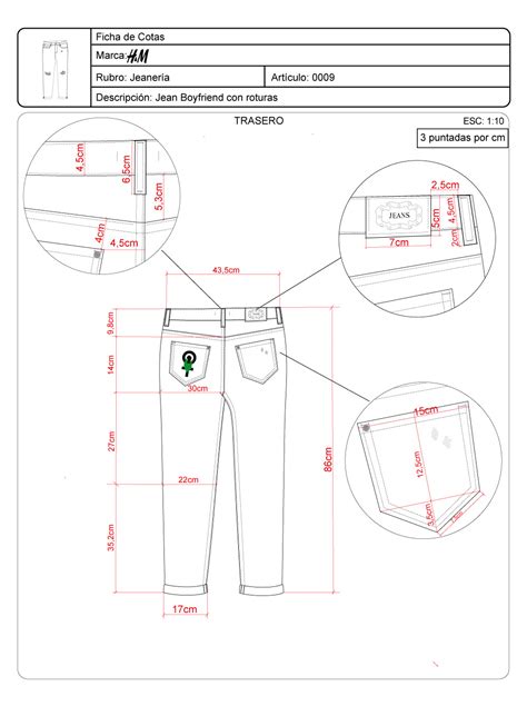 Tech Pack Jean Fichas T Cnicas H M Behance