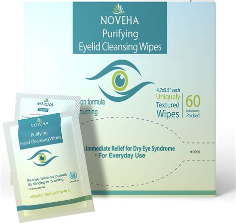 NOVEHA Eyelid Lash Wipes For Itchy Dry Eyes Styes Blepharitis