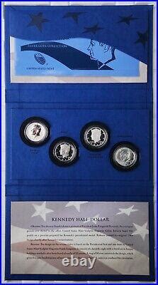 Kennedy Half Dollar 50th Anniversary 4 Silver Coin Set P D S W